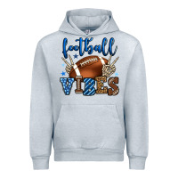 Football Vibes Blue And Grey Team Color Urban Hoodie | Teevron