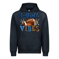 Navy Football vibes blue and grey team color Urban Hoodie - HowdyJamesFarm