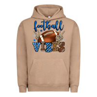Pigment Burro Football vibes blue and grey team color Urban Hoodie - HowdyJamesFarm
