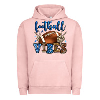 Pigment Salmon Football vibes blue and grey team color Urban Hoodie - HowdyJamesFarm