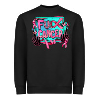 Black fuck cancer Heavyweight Sweatshirt - AdoDesignShop