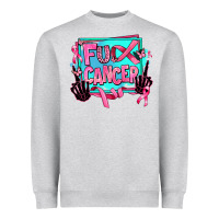 Heather Grey fuck cancer Heavyweight Sweatshirt - AdoDesignShop
