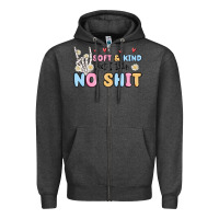 Charcoal Heather soft and kind but i take no shit Zipper Hoodie - MaliasSmallBusiness