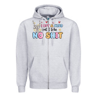 Heather Grey soft and kind but i take no shit Zipper Hoodie - MaliasSmallBusiness