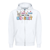 White soft and kind but i take no shit Zipper Hoodie - MaliasSmallBusiness