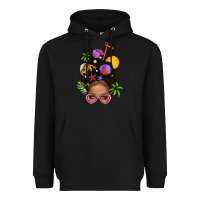 Black Beach Hair Afro Messy Bun Bbs Heavyweight Hoodie - BundleAndBundleShop