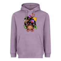 Lavender Beach Hair Afro Messy Bun Bbs Heavyweight Hoodie - BundleAndBundleShop