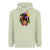 Matcha Beach Hair Afro Messy Bun Bbs Heavyweight Hoodie - BundleAndBundleShop