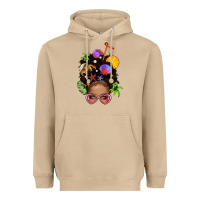 Mushroom Beach Hair Afro Messy Bun Bbs Heavyweight Hoodie - BundleAndBundleShop