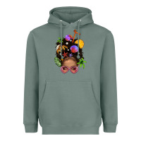 Sage Beach Hair Afro Messy Bun Bbs Heavyweight Hoodie - BundleAndBundleShop