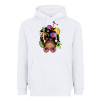 White Beach Hair Afro Messy Bun Bbs Heavyweight Hoodie - BundleAndBundleShop