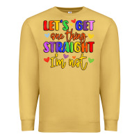 Antique Gold celebrate pride with colorful text Premium Sweatshirt - LillyAllenDesigns
