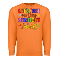 Carrot celebrate pride with colorful text Premium Sweatshirt - LillyAllenDesigns