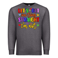Charcoal Heather celebrate pride with colorful text Premium Sweatshirt - LillyAllenDesigns