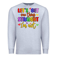Heather Grey celebrate pride with colorful text Premium Sweatshirt - LillyAllenDesigns