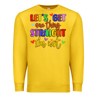 Lemon celebrate pride with colorful text Premium Sweatshirt - LillyAllenDesigns
