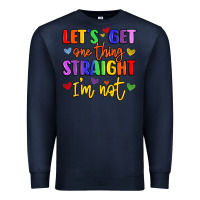 Navy celebrate pride with colorful text Premium Sweatshirt - LillyAllenDesigns
