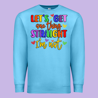 Celebrate Pride With Colorful Text Premium Sweatshirt Designed By Lillyallendesigns