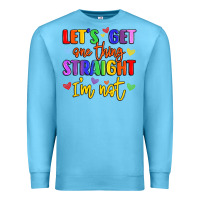 Ocean Blue celebrate pride with colorful text Premium Sweatshirt - LillyAllenDesigns