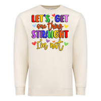Sandshell celebrate pride with colorful text Premium Sweatshirt - LillyAllenDesigns