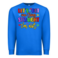 True Royal celebrate pride with colorful text Premium Sweatshirt - LillyAllenDesigns