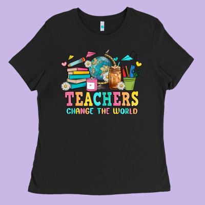 Custom Teacher Ladies Tee Designed By Jahusdesignshop