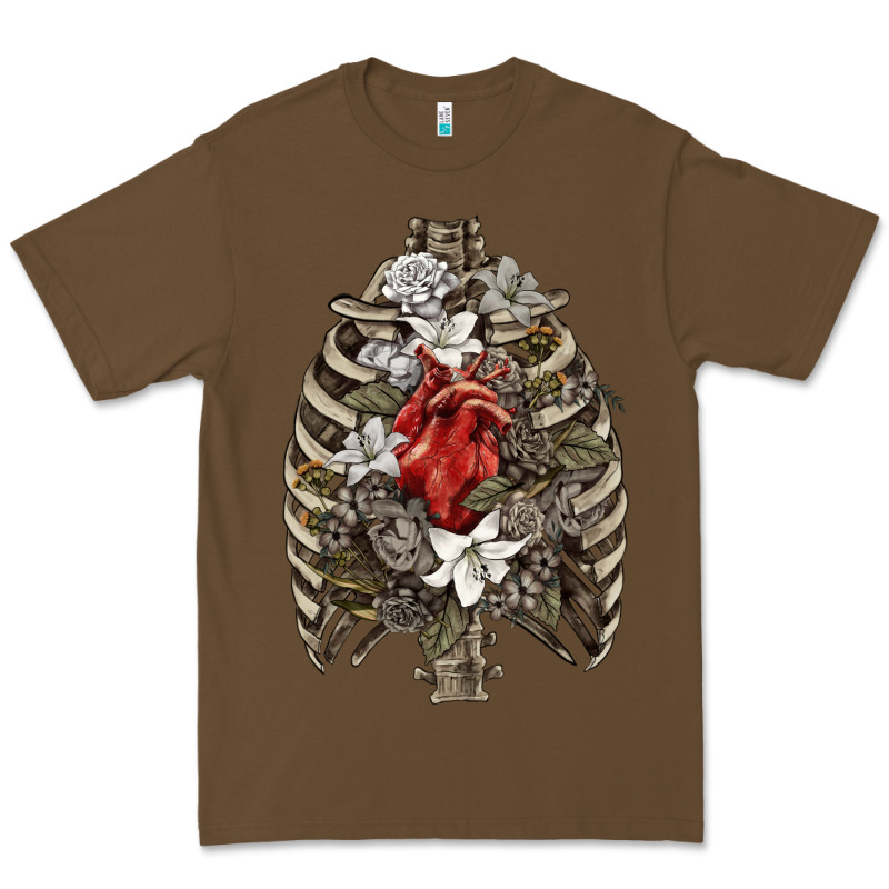 Skeleton Rib Cage Heart Premium Tee by RanaPortraitStore | Teevron
