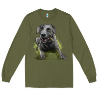 Army Green Texas Blue Lacy Dog Long Sleeve Tee - LillyAllenDesigns
