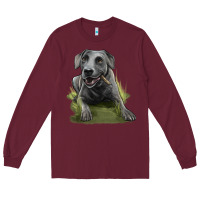 Burgundy Texas Blue Lacy Dog Long Sleeve Tee - LillyAllenDesigns