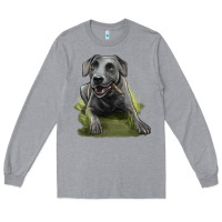 Heather Grey Texas Blue Lacy Dog Long Sleeve Tee - LillyAllenDesigns