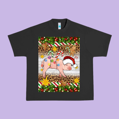 Christmas Pig Urban Heavy Tee Designed By Artiststas
