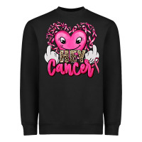 Black hey cancer with middle fingers Heavyweight Sweatshirt - AdoDesignShop