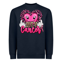 Navy hey cancer with middle fingers Heavyweight Sweatshirt - AdoDesignShop
