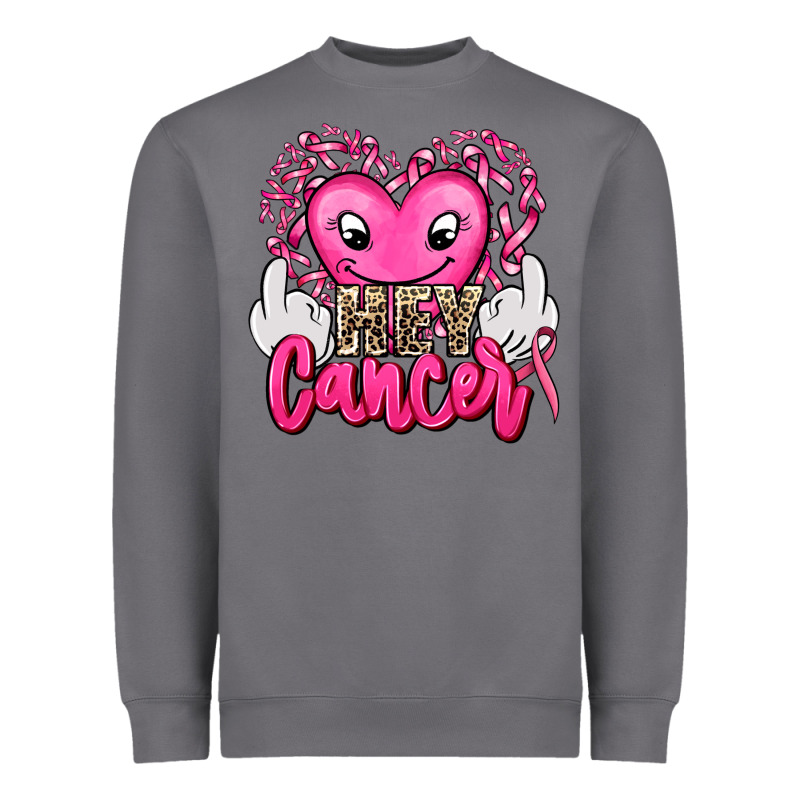 Hey Cancer With Middle Fingers Heavyweight Sweatshirt by AdoDesignShop | Teevron