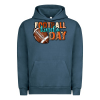 Pigment Midnight Navy Football kinda day Urban Hoodie - HowdyJamesFarm