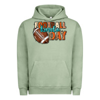 Pigment Oil Green Football kinda day Urban Hoodie - HowdyJamesFarm