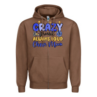Crazy Proud Always Loud Cheer Mom Zipper Hoodie | Teevron