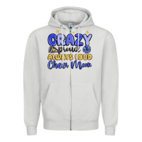 Dove Grey crazy proud always loud cheer mom Zipper Hoodie - MaliasSmallBusiness