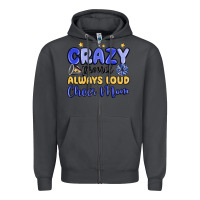 Smoke crazy proud always loud cheer mom Zipper Hoodie - MaliasSmallBusiness