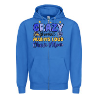 True Royal crazy proud always loud cheer mom Zipper Hoodie - MaliasSmallBusiness
