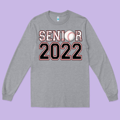 Senior Baseball Long Sleeve Tee Designed By Adodesignshop