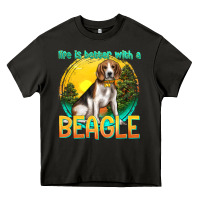 Asphalt life is better with a beagle Heavy Core Tee - texasbilliewilder
