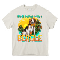Cream life is better with a beagle Heavy Core Tee - texasbilliewilder