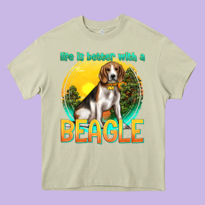 Life Is Better With A Beagle Heavy Core Tee Designed By Texasbilliewilder