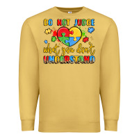 Antique Gold puzzle heart inclusivity message Premium Sweatshirt - LillyAllenDesigns