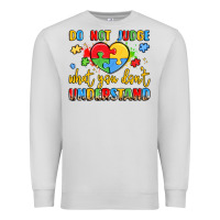 Dove Grey puzzle heart inclusivity message Premium Sweatshirt - LillyAllenDesigns