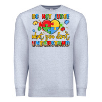 Heather Grey puzzle heart inclusivity message Premium Sweatshirt - LillyAllenDesigns
