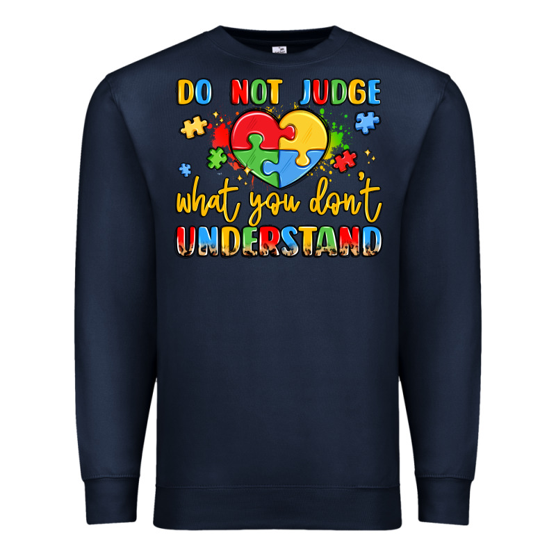 Puzzle Heart Inclusivity Message Premium Sweatshirt by LillyAllenDesigns | Teevron