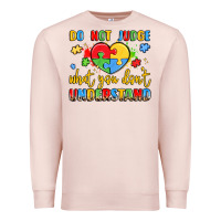 Pale Pink puzzle heart inclusivity message Premium Sweatshirt - LillyAllenDesigns