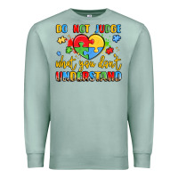 Seafoam puzzle heart inclusivity message Premium Sweatshirt - LillyAllenDesigns